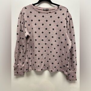 4 fo $25 🌸 Suzy Shier Polka Dot Long Sleeve Top 🌸 -- XXL
